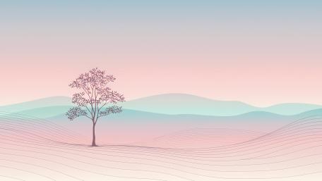 Ethereal Solitude in a Dreamy Landscape wallpaper