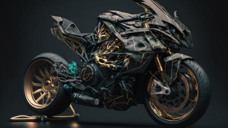 Futuristic Sport Bike Design by AI wallpaper