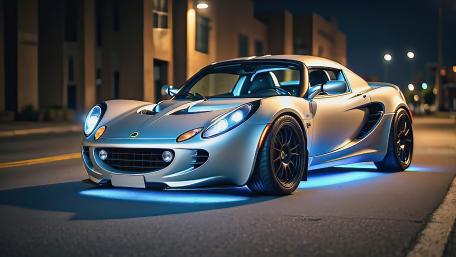 Lotus Elise in Modern Nighttime Glow wallpaper