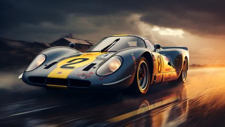 Vintage Racing Dream in Motion wallpaper