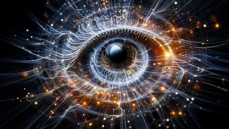 Abstract Digital Eye Particle wallpaper