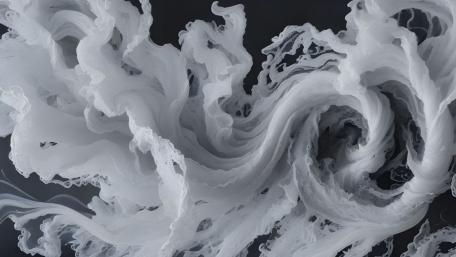 Flowing Smoke in Monochrome Artistry wallpaper