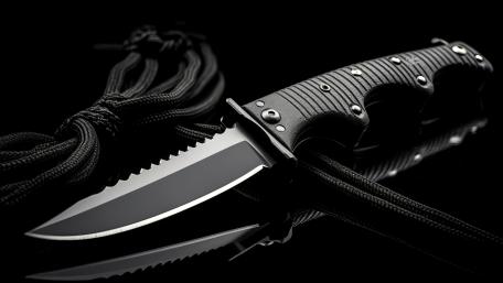 Sharp Elegance of Monochrome Blades wallpaper