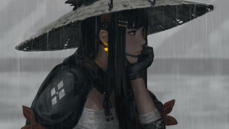Mystical Midnight Serenity: A Captivating Oriental Beauty wallpaper