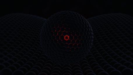 Ethereal Sphere in Vibrant Depths wallpaper
