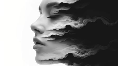 Monochrome Elegance Artificial Intelligence Art wallpaper