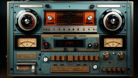 Retro Vibes Cassette Deck Artistry wallpaper