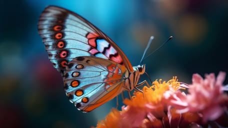 Butterfly Splendor in Macro Detail wallpaper
