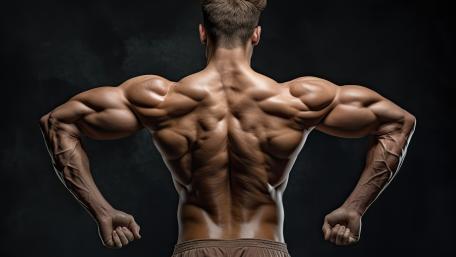 Strength in Focus: Digital Art of Muscular Elegance wallpaper