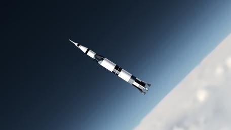 Rocket in the Vastness of Space wallpaper