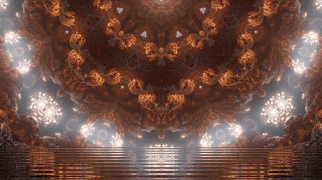 Mesmerizing Fractal Symmetry in Earthy Hues wallpaper
