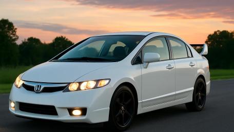 Honda Civic at Sunset wallpaper