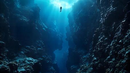 Underwater Adventure in AI-Generated Dive Scene wallpaper