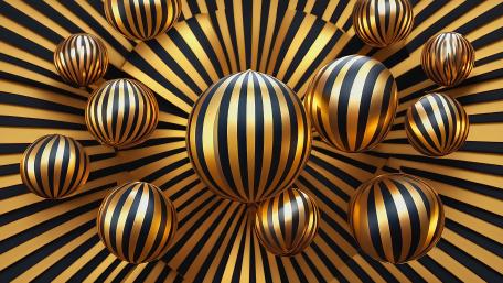 Glowing Spheres of Elegance and Depth wallpaper