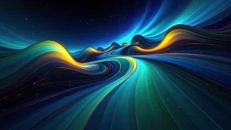 Waves of Light and Darkness in Abstract Art wallpaper