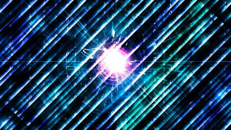 Neon Burst in Digital Ocean wallpaper