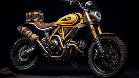 Futuristic Motorcycle Elegance in 5K Resolution wallpaper