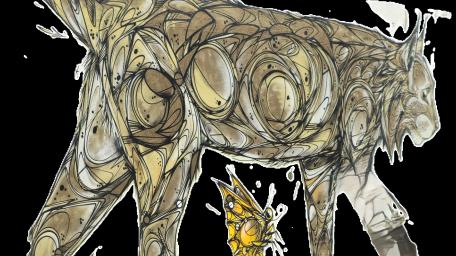 Abstract Wildlife Graffiti Inspired Art wallpaper