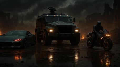 Apocalyptic Showdown in a Darkened World wallpaper