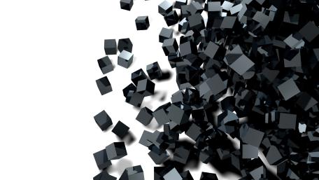 Abstract Monochrome Cube Cascade wallpaper
