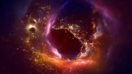 Mystical Swirl of a Celestial Supergalaxy wallpaper