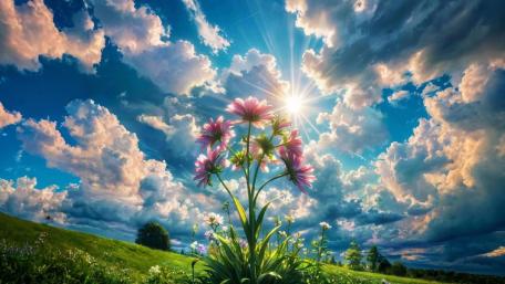 Anime Blossom Dreamscape Radiance wallpaper