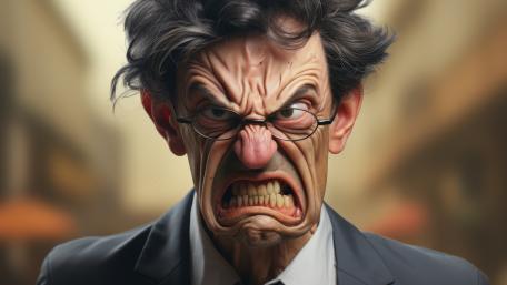 Angry Yet Hilarious AI-Generated Face wallpaper