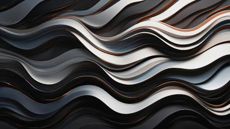 Waves Of Black And Silver wallpaper