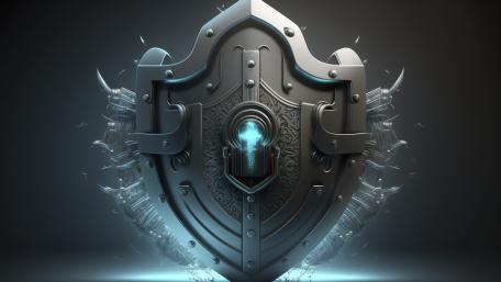 Mystical Cyber Shield in High-Definition Glory wallpaper