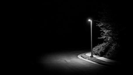 Solitary Glow in the Midnight Darkness wallpaper
