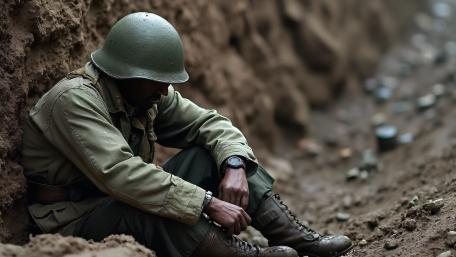 In the Trenches Soldiers Resolve in Silence wallpaper