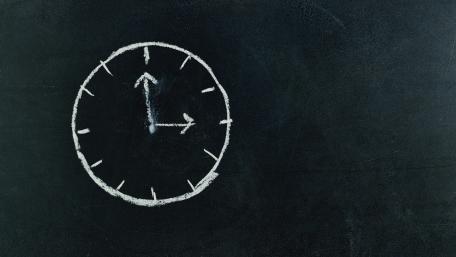 Chalked Time: Minimalist Clock Art wallpaper