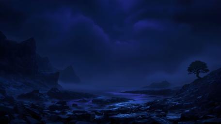 Mystical Twilight Landscape in 8K Resolution wallpaper