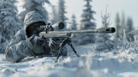 Winter Precision Sniper in Action wallpaper