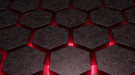Hexagon Damascus wallpaper