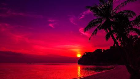 Beachy sunset vibey colours wallpaper