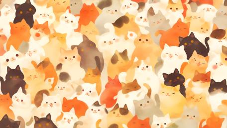 Whimsical Feline Fantasy in 4K Art wallpaper