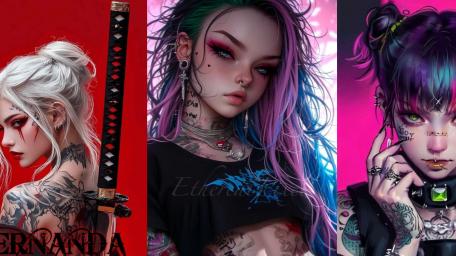 Daring and Vibrant Anime Fusion Art wallpaper