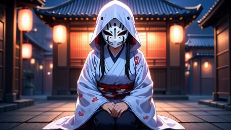 Meditative Serenity in Anime Aesthetics wallpaper