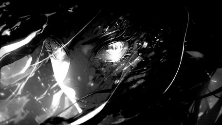 Enigmatic Gaze in Shadows wallpaper
