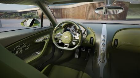 Luxury Green Bugatti Interior wallpaper