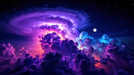 Cosmic Space Storm wallpaper