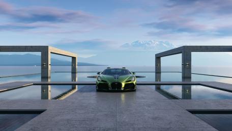 Bugatti Excellence Over Serene Waters wallpaper