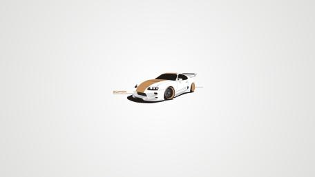 Minimalist Toyota Supra Elegance in White wallpaper