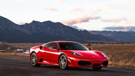 Ferrari F430 in Stunning Landscape at Dusk wallpaper