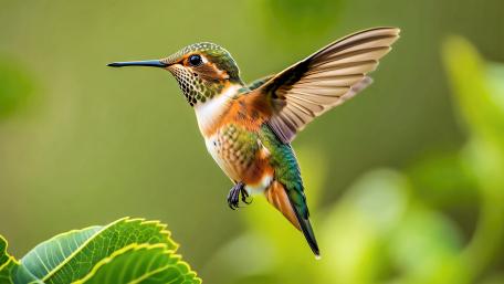 Hummingbird Elegance in Flight wallpaper