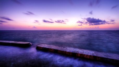 Purple Horizons Embraced by Twilight wallpaper