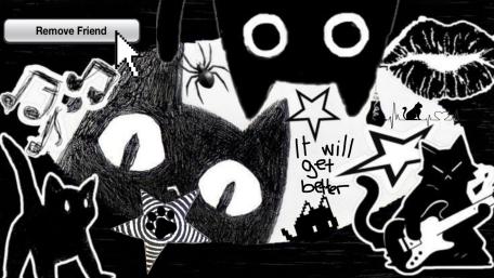 Street Art Humor with Quirky Cats and Positive Vibes wallpaper