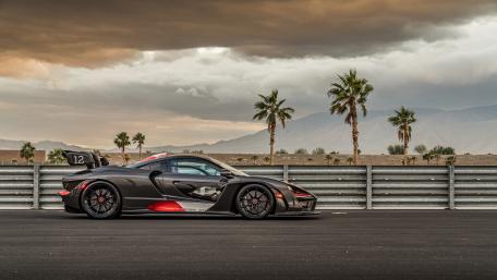 McLaren Senna on a Desert Racetrack wallpaper