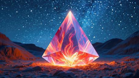 Crystalline Enchantment: A Glowing Fantasy Realm wallpaper